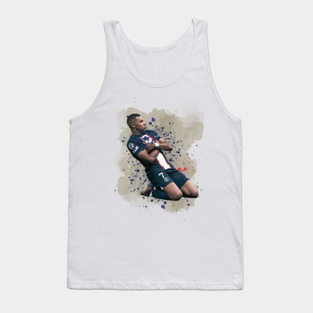 Kylian Mbappe Celebration Tank Top by Lottz_Design 